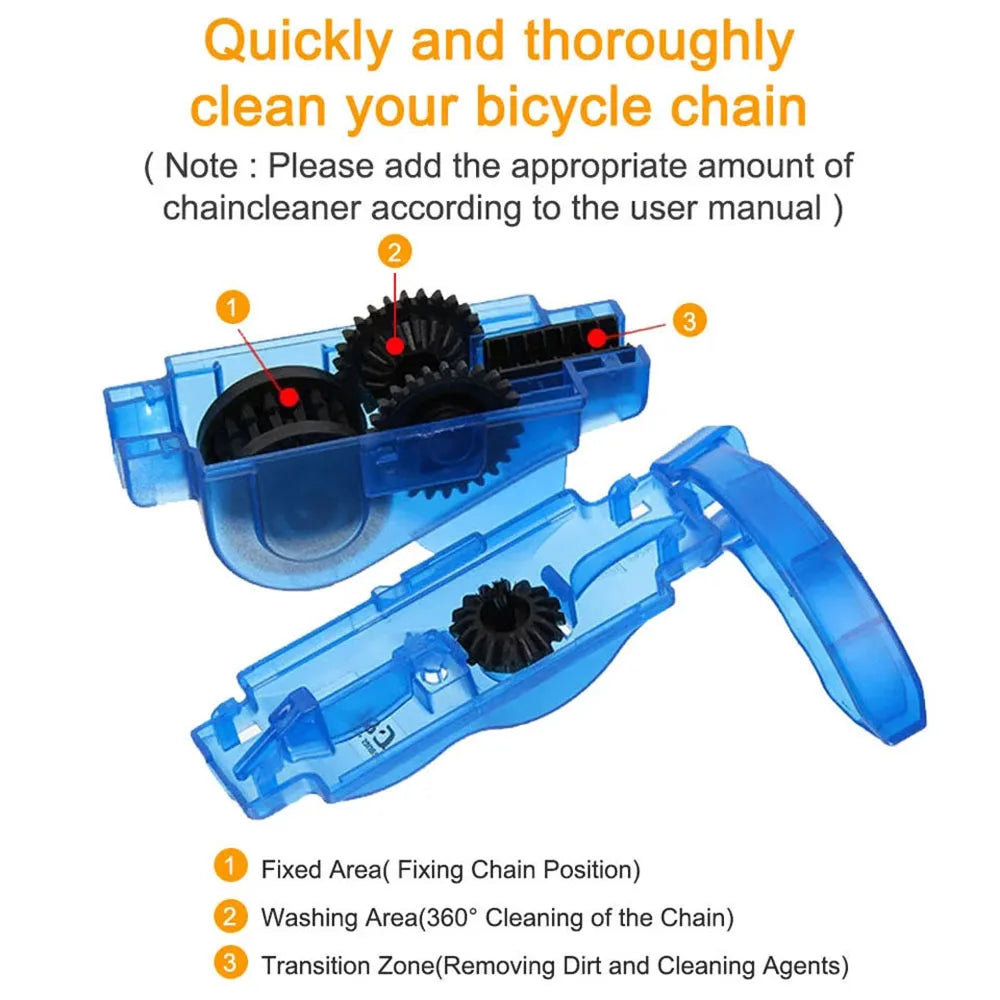 Bicycle Chain Cleaner Cycling Cleaning Kit Bike Wash Tool Set Bike Protection Oil Portable Outdoor Mountain Bicycle Repair Tools Beauty World Shop