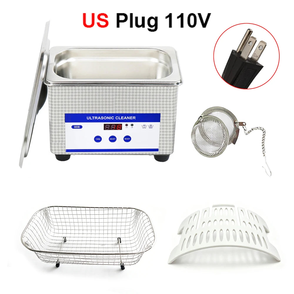 Ultrasonic Cleaner Ultrasound Glasses Cleaning Machine 40KHZ High Frequency Ultrasonic Bath for Glasses Jewelry Washing Machine Beauty World Shop