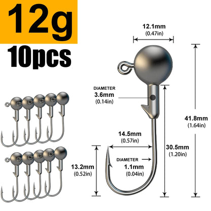 JYJ 1g 2g 3g 4g 5g 10g 20g 22g 25g 28g crank Jig head hook fishing hook head Jig lure hard bait soft worm jig hook for fishing Beauty World Shop