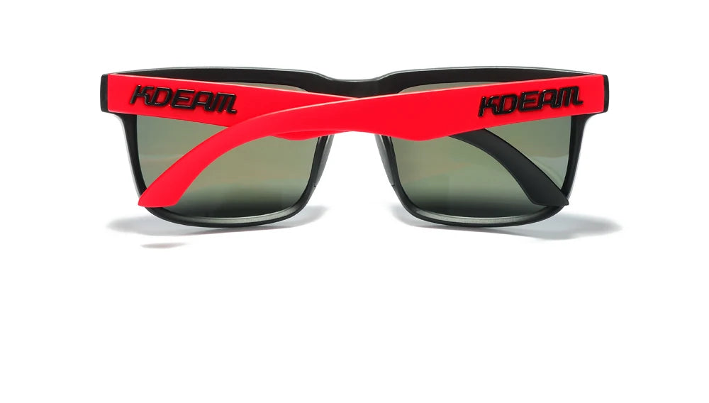 KDEAM Men's Polarized Sunglasses Square Casual Outdoors Sun Glasses Women Unisex Sunglass For Couple With Zipper Case Beauty World Shop