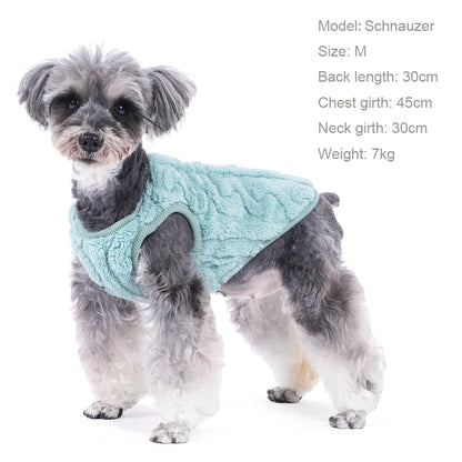 Fleece Warm Dog Cloth Sleeveless Soft Cozy Plush Vest Puppy Winter Overall for Small Medium Pet Sweatshirt  for Dog and Cat Beauty World Shop