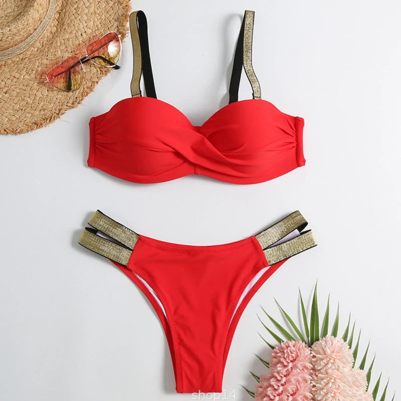 Summer Sexy Bikinis Push Up Swimsuits Women's Swimwear For Female Beach Swim Wear Bathing Suits Brazilian Bikini Set Pool Bather Beauty World Shop