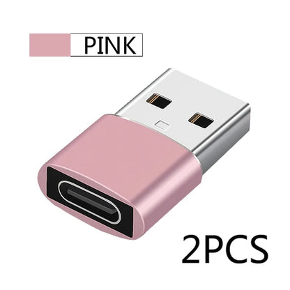 2Pcs USB To Type C OTG Adapter USB USB-C Male To Micro USB Type-c Female Converter For Macbook Samsung S20 USBC OTG Connector Beauty World Shop