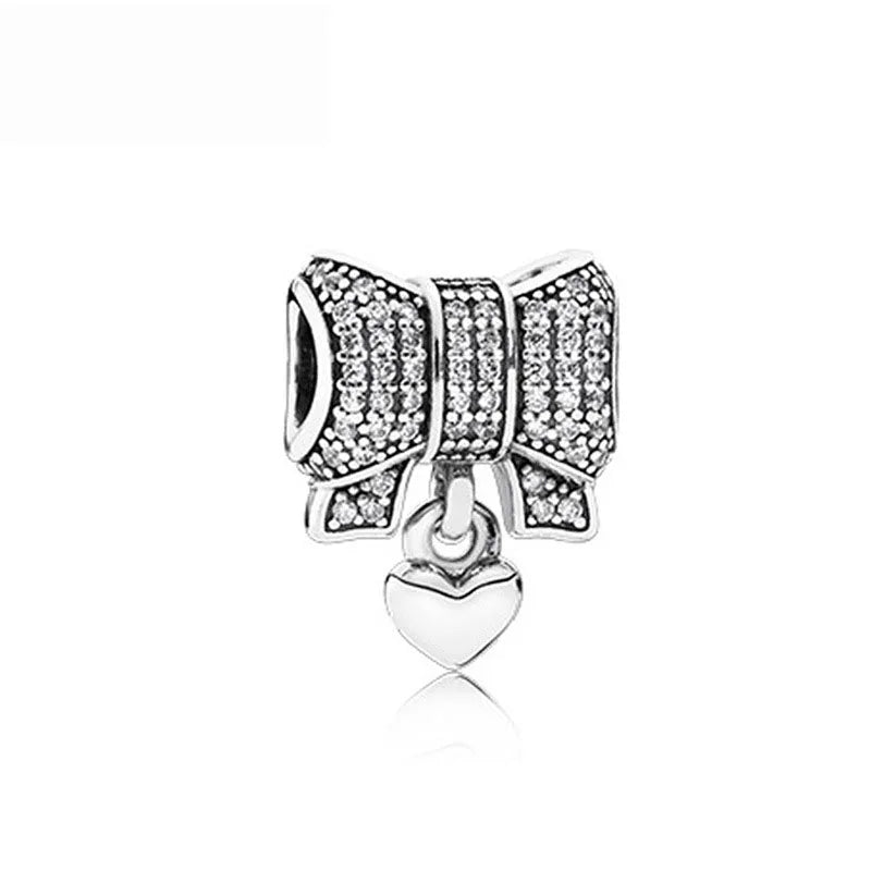 2025 New S925 Silver Spring Ball Bear Cross Pendant Suitable for Original Bracelets DIY Accessories Women's Charm Jewelry Gifts Beauty World Shop