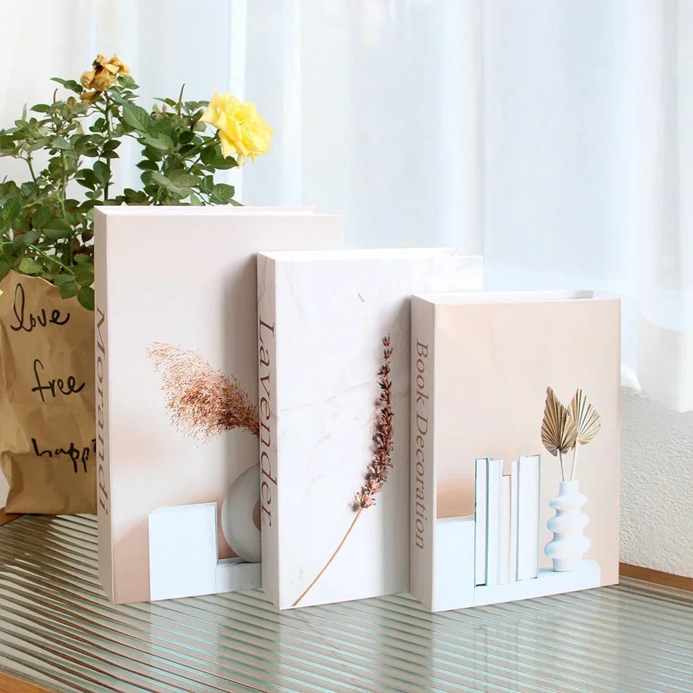 3Pcs Foldable Fashion Fake Books Living Room Decoration Designer Books Coffee Table Ornaments Club Hotel Room Villa Prop Books Beauty World Shop