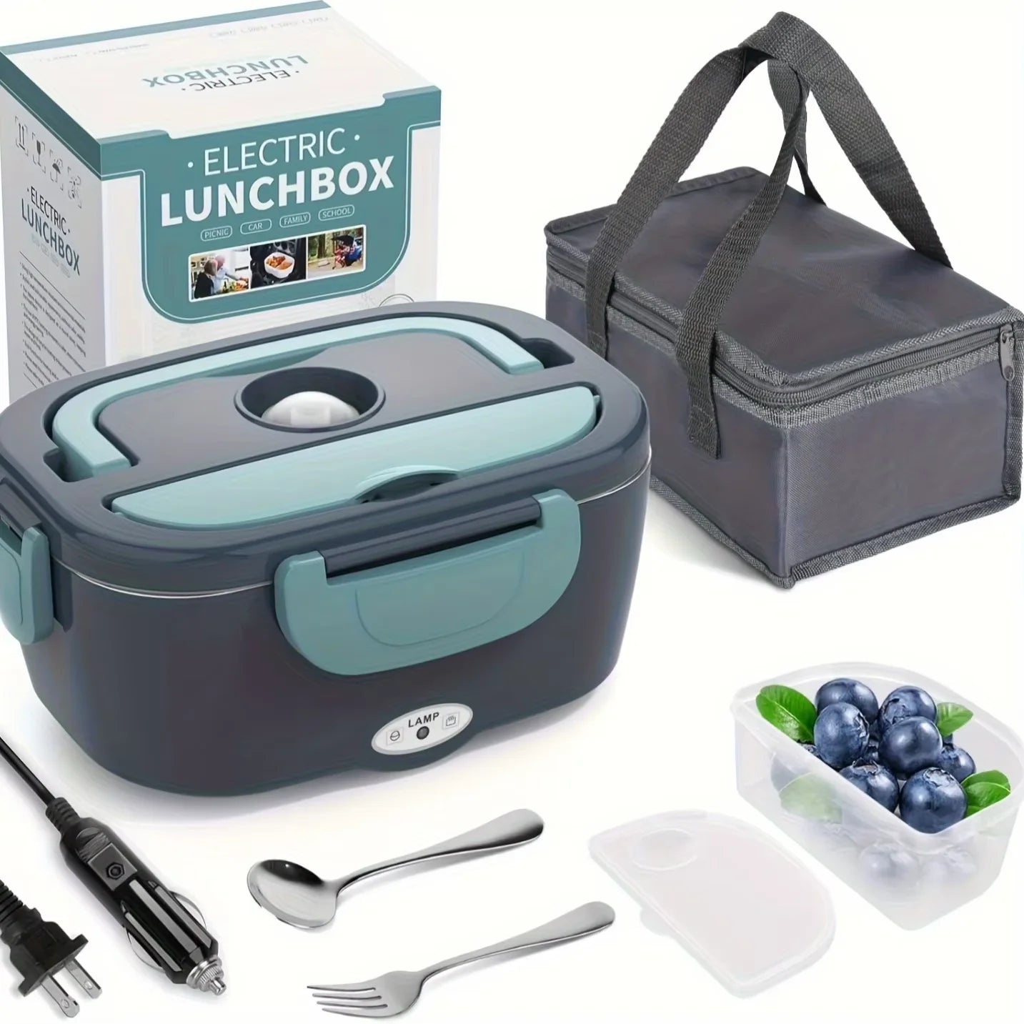 Portable Electric Food Warmer Lunch Box 1.5L 60W - Leak Proof Food Heater for Car, Home, Office & Travel Beauty World Shop