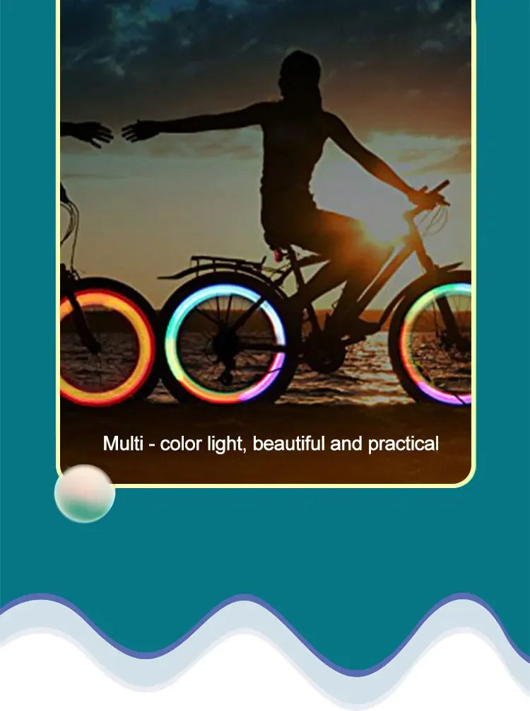 Colorful Bike Wheel Spoke Light Waterproof MTB Balance Bicycle Light LED Tyre Tire Flash Lights Warning Cycling Lamp Beauty World Shop