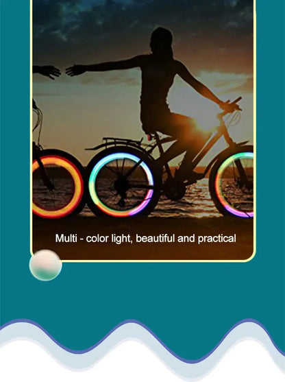 Colorful Bike Wheel Spoke Light Waterproof MTB Balance Bicycle Light LED Tyre Tire Flash Lights Warning Cycling Lamp Beauty World Shop