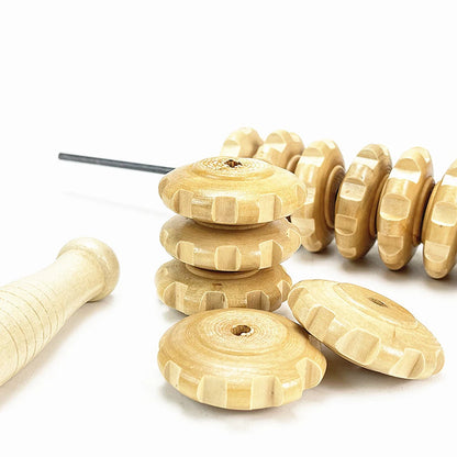 Natural Curved Wooden Massage Roller for Waist and Thigh, Multi-Functional Body Roller for Cellulite Reduction & Muscle Tension Beauty World Shop