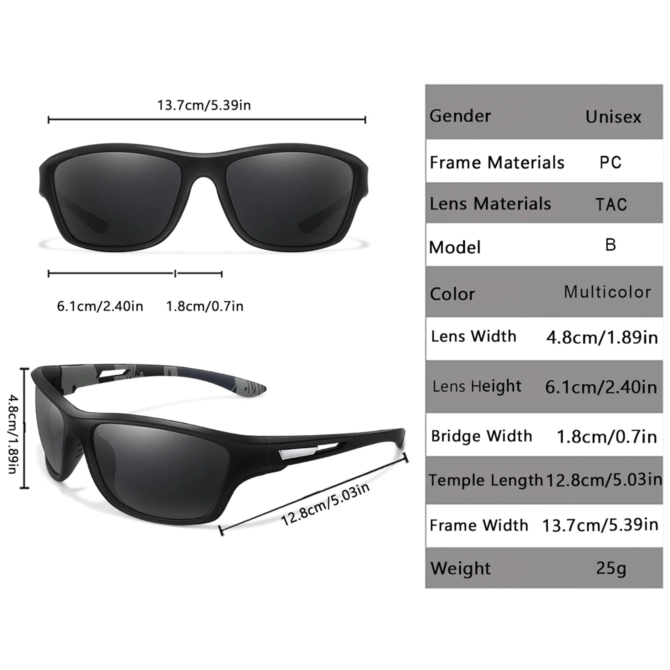 Men's Polarized Fishing Sunglasses Men Women Cycling Driving Hiking Sun Glasses Anti-glare UV400 Eyewear TAC Lens 1 PC Beauty World Shop