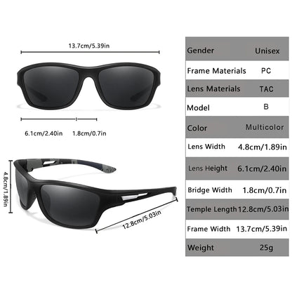 Men's Polarized Fishing Sunglasses Men Women Cycling Driving Hiking Sun Glasses Anti-glare UV400 Eyewear TAC Lens 1 PC Beauty World Shop