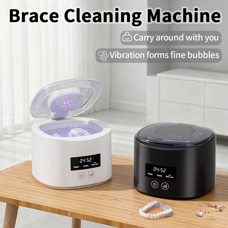 USB Electric Ultrasonic Cleaner Machine Multi-Function Denture Braces Box Cleaning for Invisible Retainer Dental Care Beauty World Shop