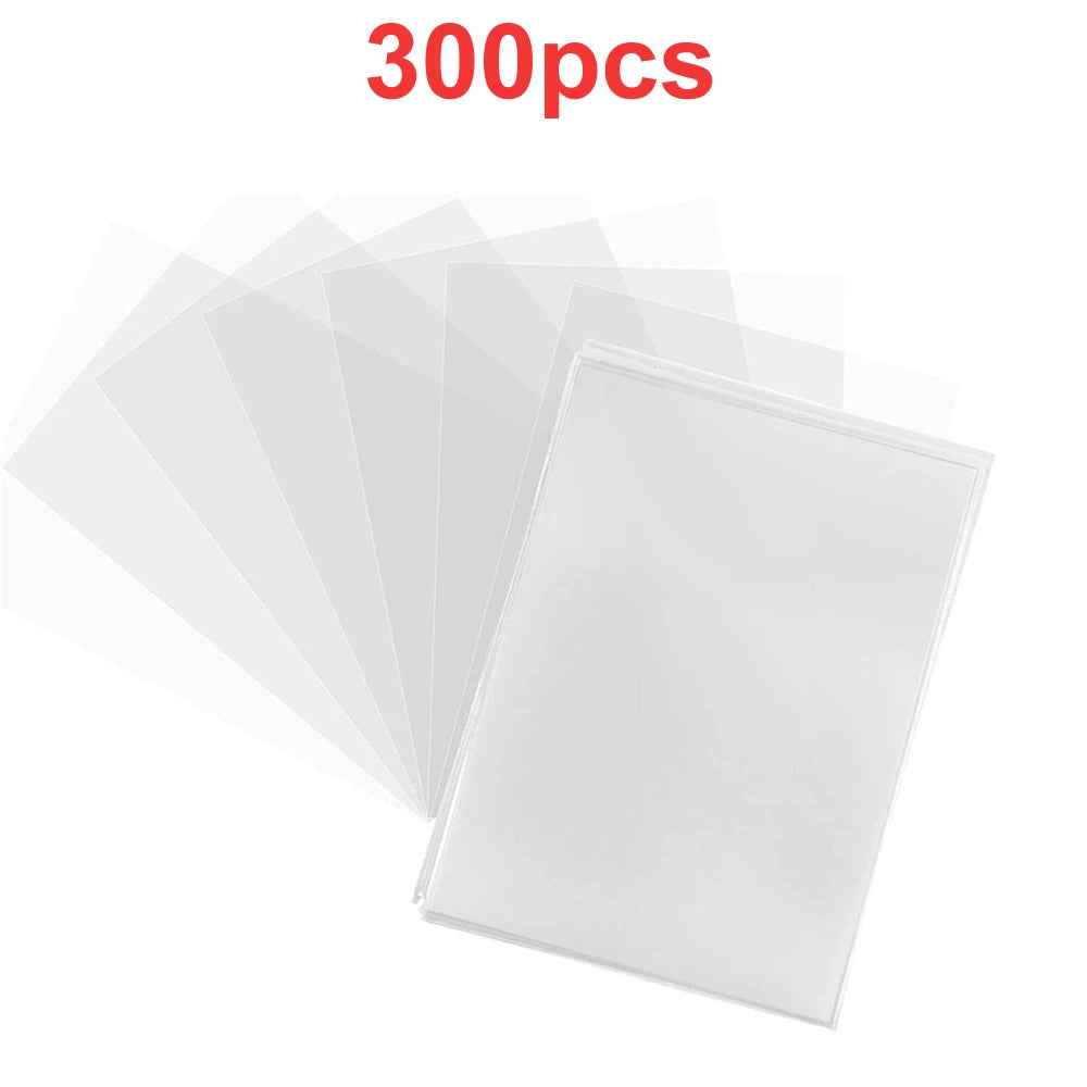 100 Pcs Transparent Playing Card Cover Clear Protector Sleeve Holder For Pokemon Board Game ID Trading Folder Photo Pouch Kit Beauty World Shop