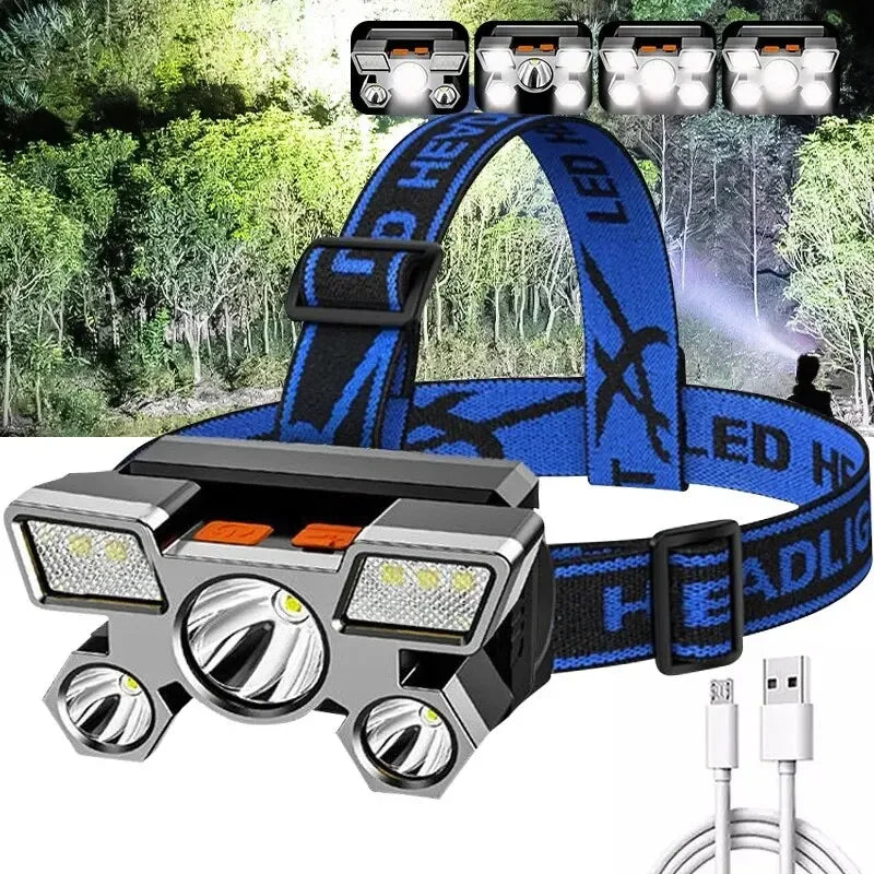 Powerful Rechargeable Head Flashlight for Fishing Led Headlamp Nitecore Camping Headlights Hunting Torch Hiking Front Lanterns Beauty World Shop