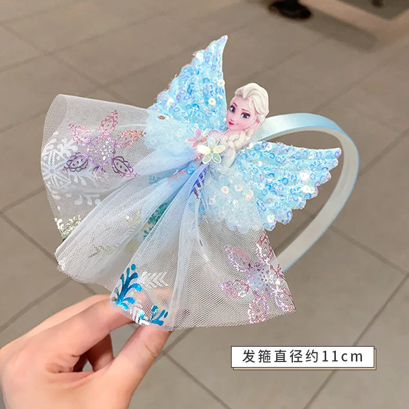 Disney Frozen Elsa Princess Wig Braid Hairpin Accessories For Girls Anime Figures Cartoon Toys Kids Kawaii Baby Hair Clip Gifts Beauty World Shop