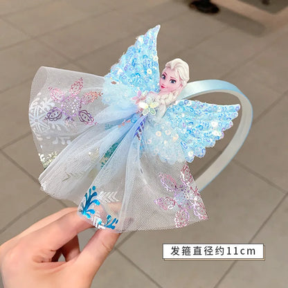 Disney Frozen Elsa Princess Wig Braid Hairpin Accessories For Girls Anime Figures Cartoon Toys Kids Kawaii Baby Hair Clip Gifts Beauty World Shop