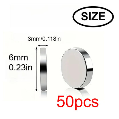10x3/6x3mm mini whiteboard magnet, widely used in Halloween DIY, refrigerator stickers warehouse tool classification bag buttons Beauty World Shop