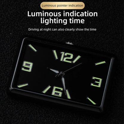 Auto Fashion Square Watch Car Clock Interior Decoration Self-adhesive Electronic Vent Clip Watch Automobile Quartz Clock Beauty World Shop