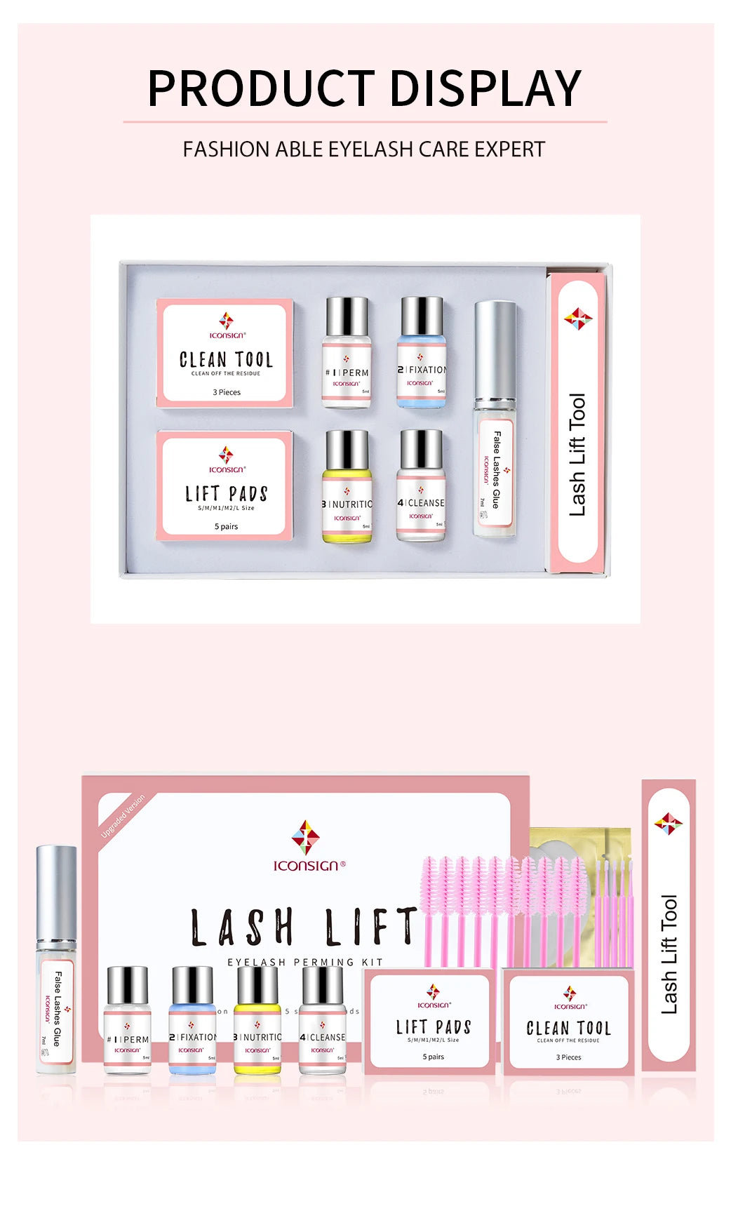 ICONSIGN Upgrade Version Lash Lift Kit Lifting Eyelashes Lasting 6-8 Weeks Calia Perm Eyelash Enhancer Makeup Tools Beauty World Shop