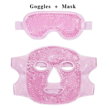 Facial and Eye Mask Ice Pack - Reduces facial puffiness, dark circles. Gel bead-shaped hot and cold packs for facial care before Beauty World Shop