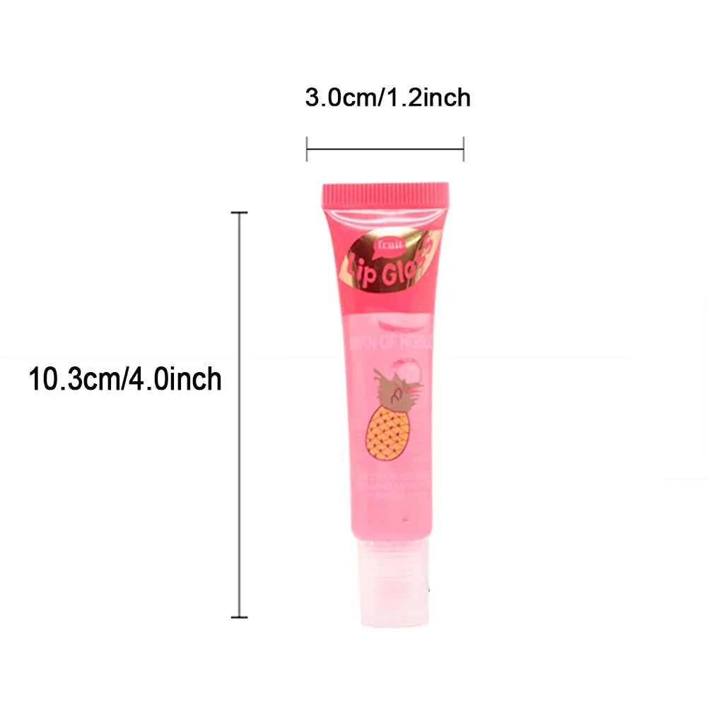 6pcs/set, Moisturizing Clear Lip Gloss, Pineapple, strawberry, grapes Translucent Plumping Lip Oils Gift Set Beauty Trend Shop