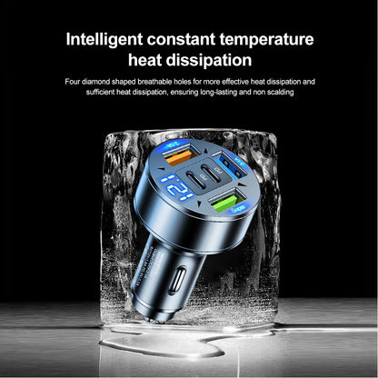 250W 5 Ports Car Charger Fast Charging PD QC3.0 USB C Car Phone Charger Adapter With Voltage For iPhone Samsung Huawei Xiaomi Beauty World Shop