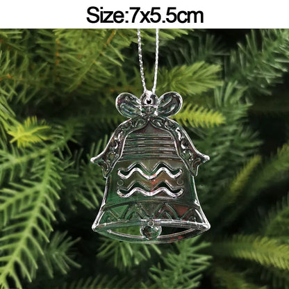 5pcs Christmas Home Decorations Crystal Acrylic Ornaments Snowflake Elk Xmas Tree Hanging Pendants Navidad 2025 New Year Gift Beauty World Shop