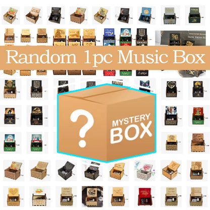 21 Music Boxes Pink White Blue Black Wood You Are My Sunshine Godfather Music Box Music Theme Birthday Gift blind box Beauty World Shop