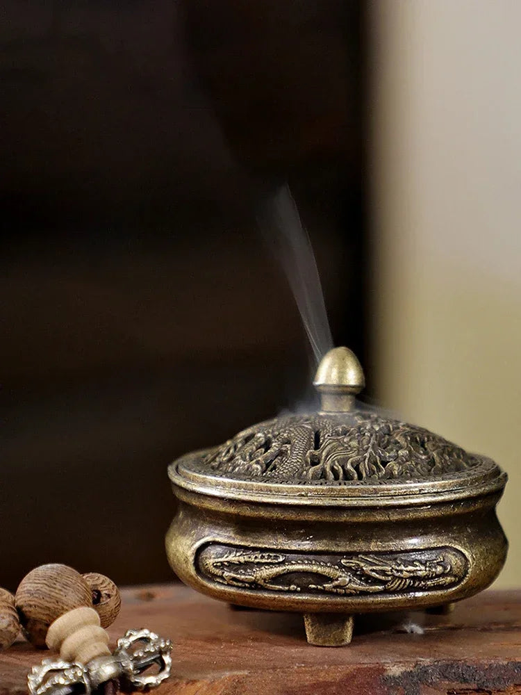 Longfeng Fingertip Stove, Three-Legged Small Incense Burner, Non-Stick Powder Tray, Creative Aromatherapy Burner 1PC Beauty World Shop