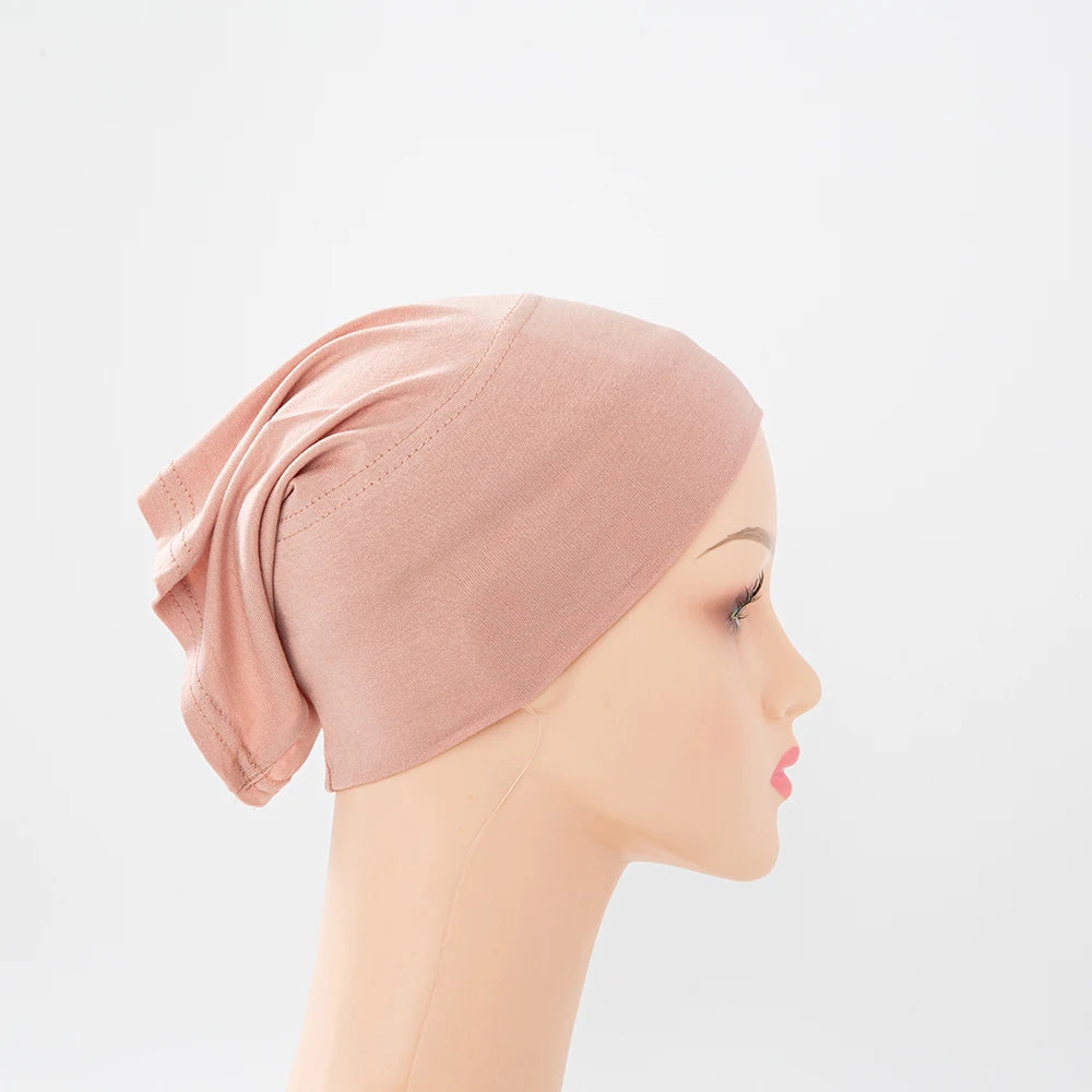 56colors Fashion Women Inner Hijab Tube Muslim Cap Bonnet Plain Islamic Underscarf Bamboo Jersey Undercaps Beauty World Shop