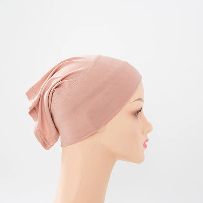 56colors Fashion Women Inner Hijab Tube Muslim Cap Bonnet Plain Islamic Underscarf Bamboo Jersey Undercaps Beauty World Shop