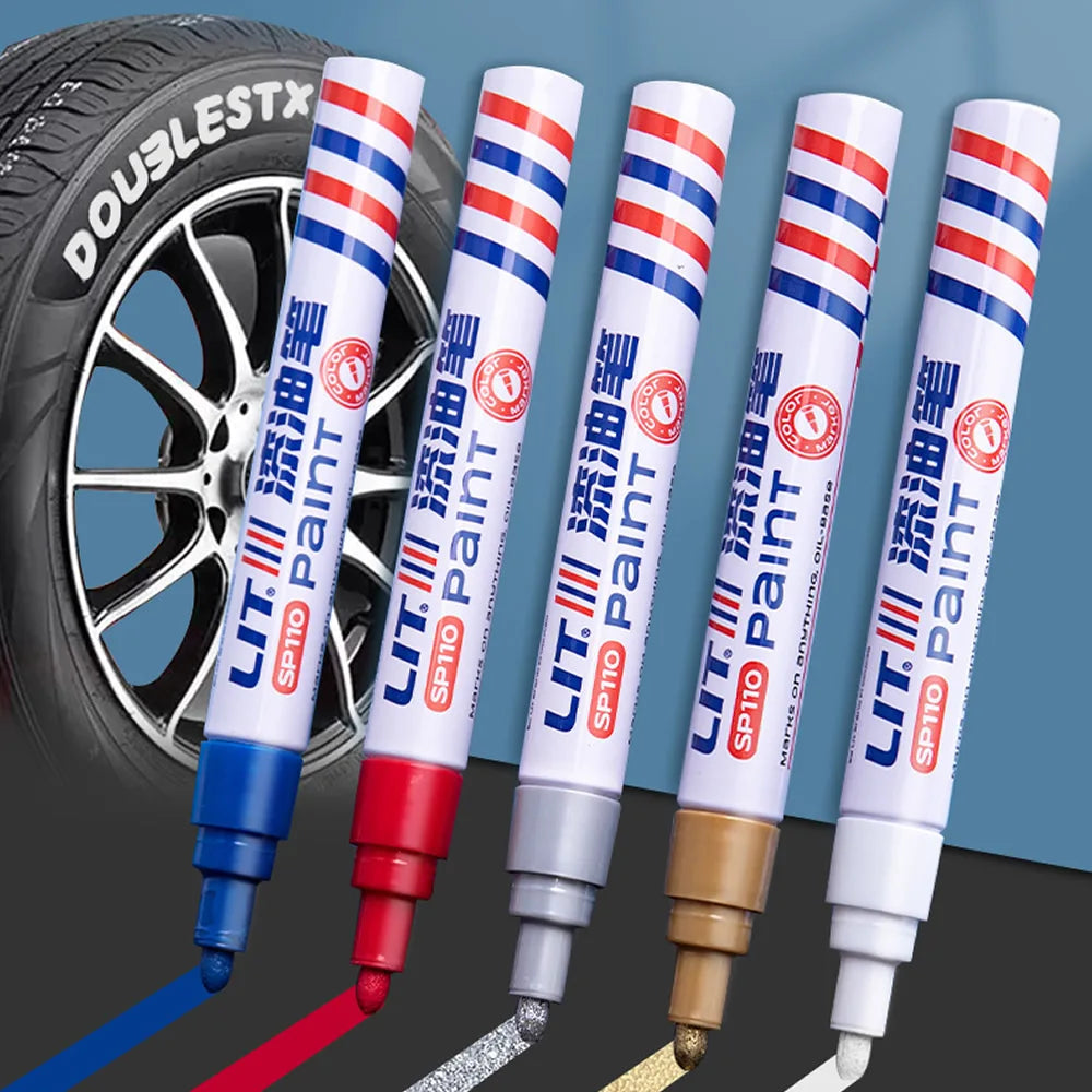 3mm 10p Colorful 8 Colors Permanent Paint Marker Waterproof White Markers tire tread rubber fabric Paint metal Paint Marker Pens Beauty World Shop