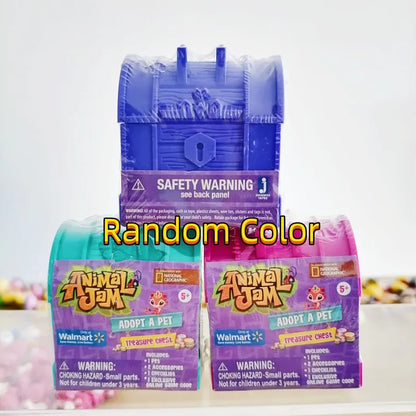 Genuine Animal Jam Blind Box Cute Kawaii Adopt A Pet Animals Doll Treasure Chest Collection Toy Model Kids Gifts Beauty World Shop