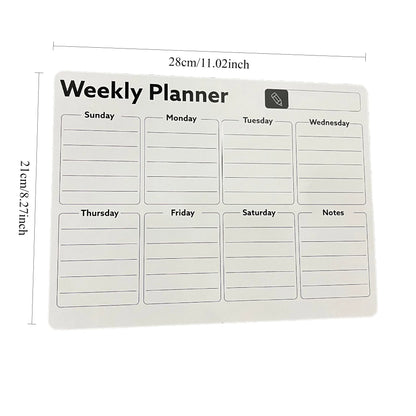 Magnetic Refrigerator Calendar Sticker - Reusable Weekly/Monthly Planner, Customizable Note Board for Home Office Beauty World Shop