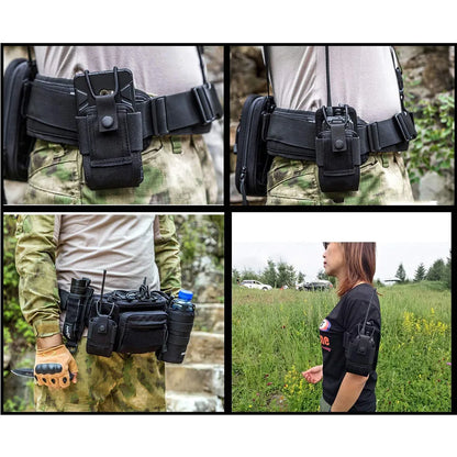 Tactical Walkie-Talkie Bag Radio Case Intercom Universal Pouch for Duty Belt Radio Holster Tactical Hunting Camping Adventure Beauty World Shop