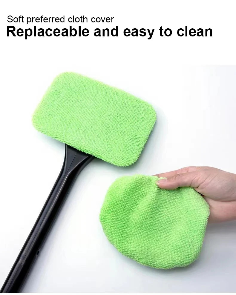 Car Window Cleaner Brush Kit Windshield Cleaning Wash Tool Inside Interior Auto Glass Wiper with Long Handle Car Accessories Beauty World Shop