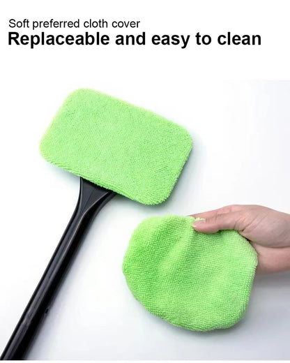 Car Window Cleaner Brush Kit Windshield Cleaning Wash Tool Inside Interior Auto Glass Wiper with Long Handle Car Accessories Beauty World Shop