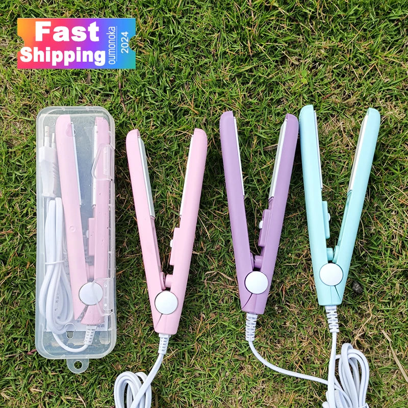 3 in 1 Hair Iron High Quality flat iron Straightening hot comb mini professional hair straightener & Curling Iron Styling Tools Beauty World Shop