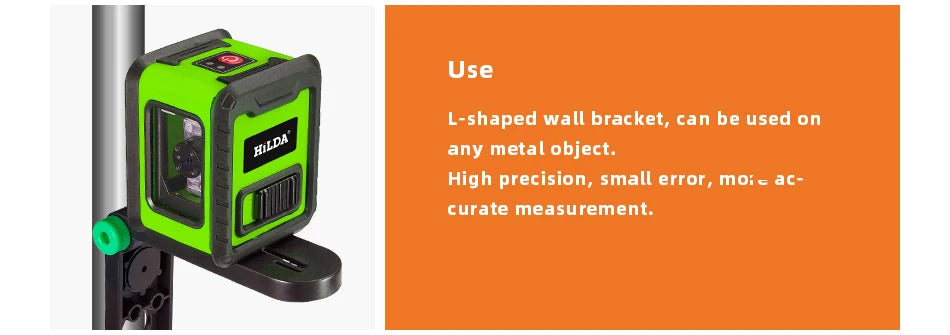 HILDA Laser Level Meter 2-Line Cross Green Level Laser Horizontal & Vertical Nivel Laser Self-Leveling лазерный уровень Men Gift Beauty World Shop