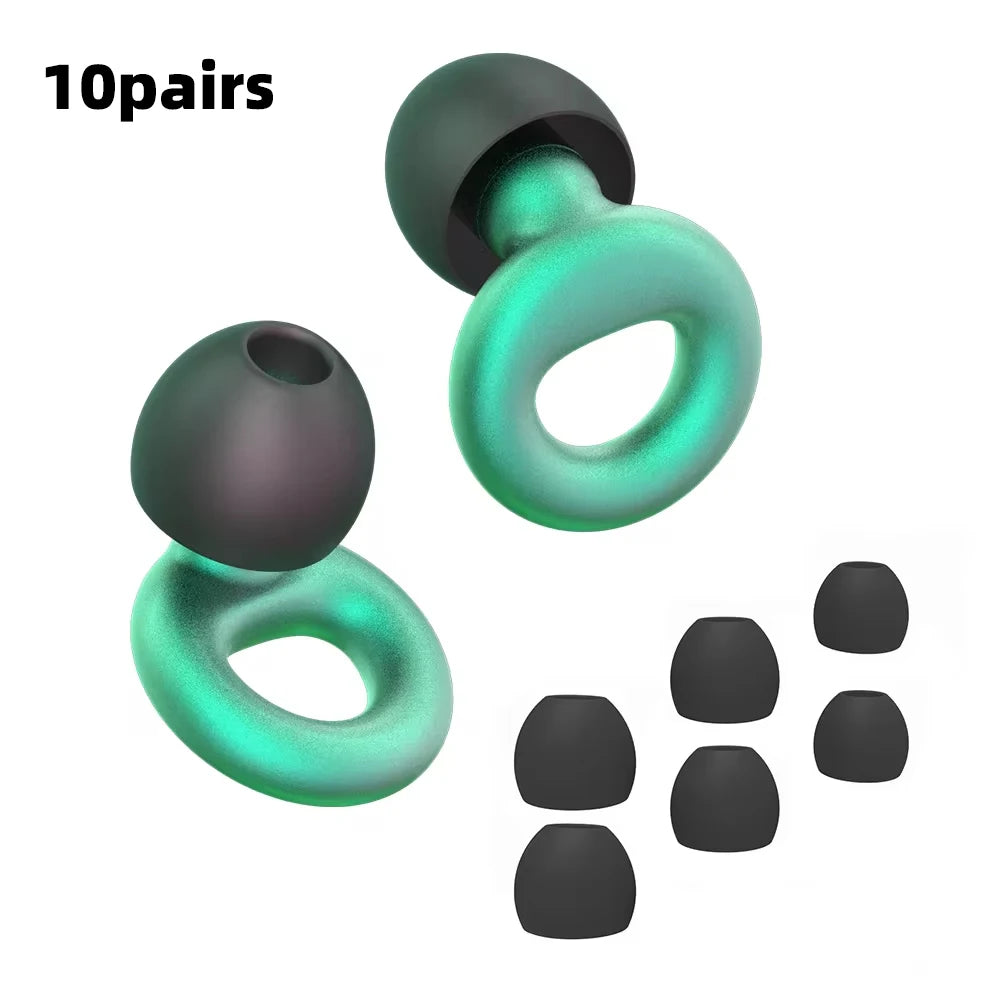 Silicone Earplugs for Swimming Sleep Noise Cancel Noise Reduction-Soundproof Reduce Disturbances -Quality loop Earplugs Beauty World Shop