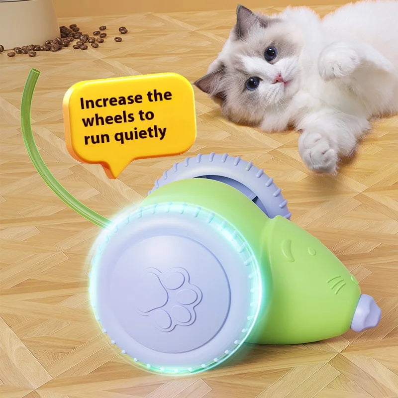 Electric Mouse Car Pet toys Interactive Cat Toy Rechargeable Automatic Teaser with Intelligent Obstacle Avoidance Pet Products Beauty World Shop