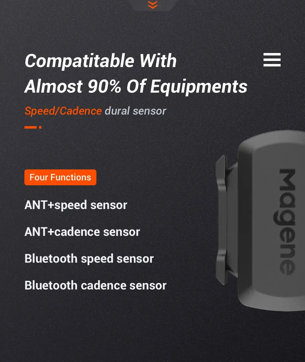 MAGENE Computer Speedometer ANT+ Speed And Cadence Dual Sensor Bike Speed And Cadence Ant+ Suitable For GARMIN IGPSPORT Bryton Beauty World Shop