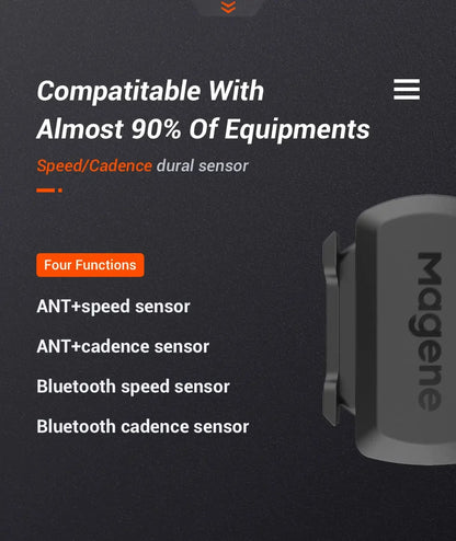 MAGENE Computer Speedometer ANT+ Speed And Cadence Dual Sensor Bike Speed And Cadence Ant+ Suitable For GARMIN IGPSPORT Bryton Beauty World Shop