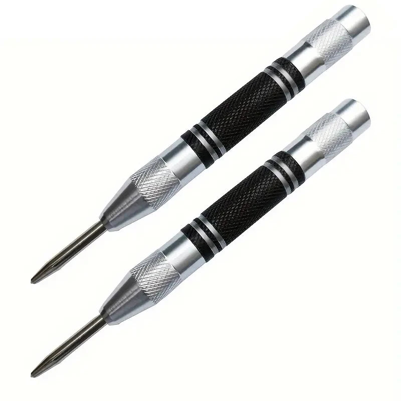 Auto Center Puncher Hole Marker Wood Metal Steel Spring Load Kerner Drill Locator Heavy Duty Punch Carpentry Automatic Hand Tool Beauty World Shop