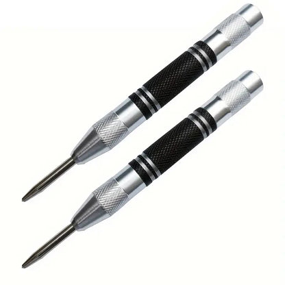 Auto Center Puncher Hole Marker Wood Metal Steel Spring Load Kerner Drill Locator Heavy Duty Punch Carpentry Automatic Hand Tool Beauty World Shop