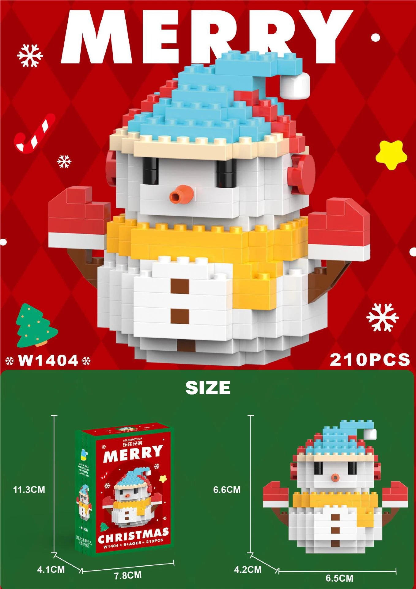 Christmas Building Block Santa Claus Snowman Elk Tree Micro Brick Puzzle Assembly Model Home Decoration Xmas Party Gift Kid Toy Beauty World Shop