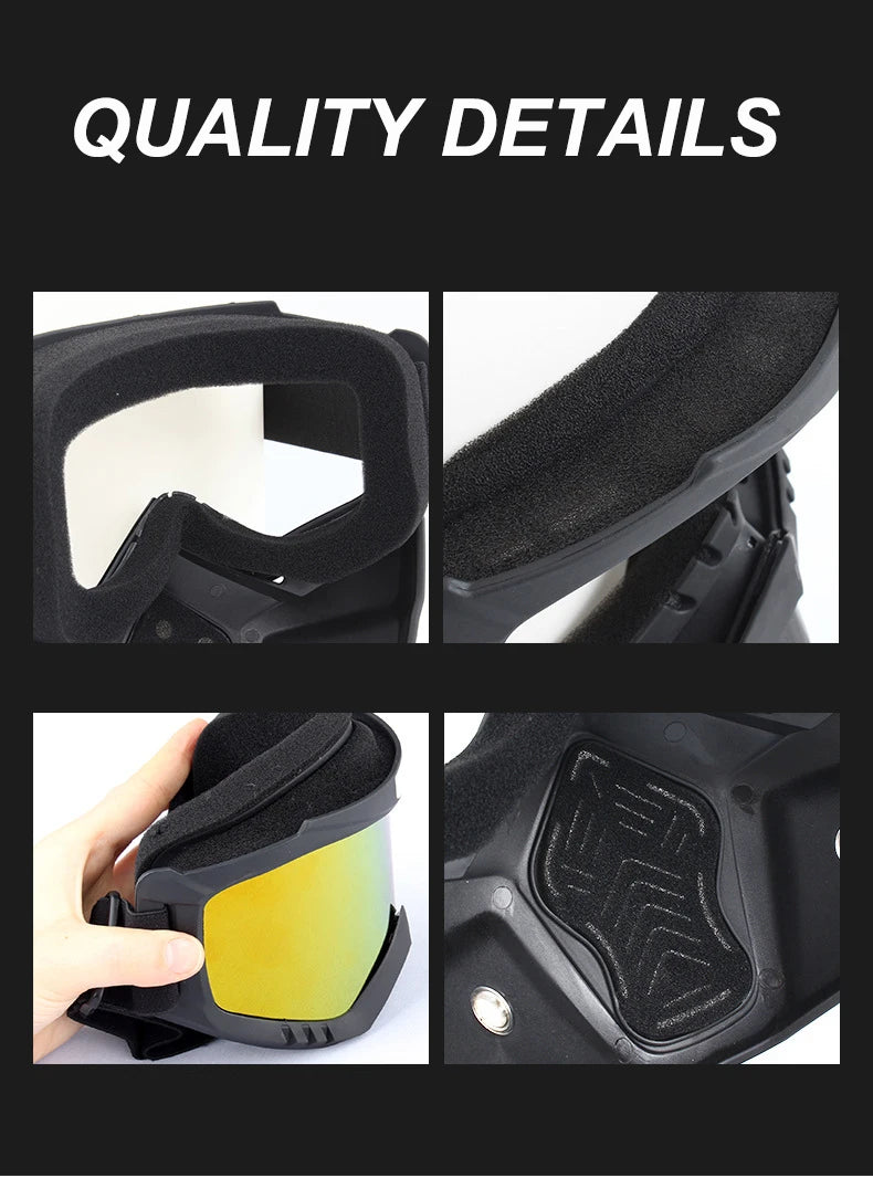 Outdoor Sport Windproof Mask Goggle HD Motorcycle Glasses Snowboard Eyewear Riding Motocross Summer UV Protection Sunglasses Beauty World Shop