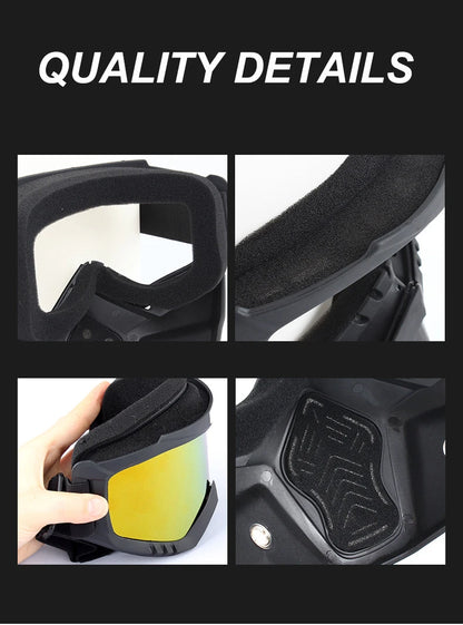 Outdoor Sport Windproof Mask Goggle HD Motorcycle Glasses Snowboard Eyewear Riding Motocross Summer UV Protection Sunglasses Beauty World Shop