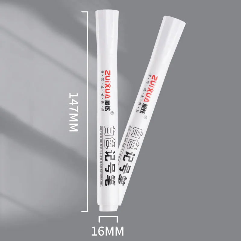 White Marker Pens set Oily Waterproof White Gel Pen DIY Graffiti Sketching Marker Stationery Writing School Supplies brush Beauty World Shop
