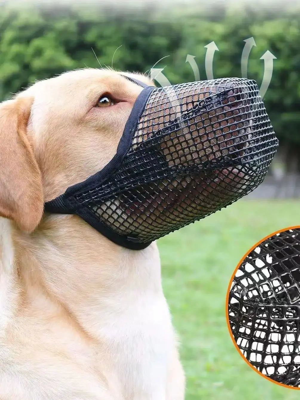 Dog Muzzle Mesh Large Dog Breathable Grid Prevent Random Eating Stop Barking Golden Retriever Dog Mouth Cage Pet Mask
